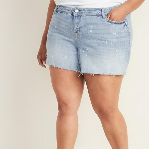 old navy plus size jean shorts